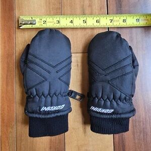 Kids Gordini Black Mittens